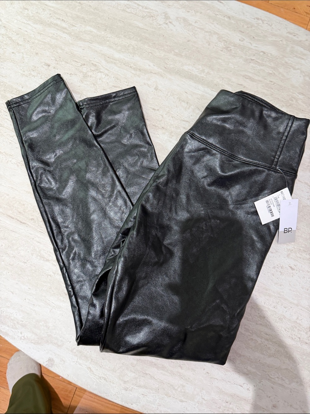 bp Black Shiny Faux Leather Leggings with Retail Tags